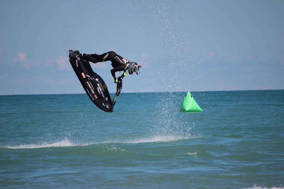 jet ski sports jump lake extreme ocean action michigan equipment water sport surfing air wakeboarding sailing wind surfboard splash personal
